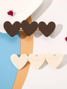 2pcs Heart Hair Clip