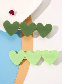 2pcs Heart Hair Clip