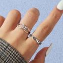 2pcs Hollow Out Design Ring