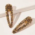 2pcs Leopard Print Hair Clip