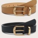 2pcs Metal Buckle Belt