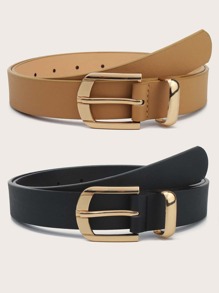 2pcs Metal Buckle Belt