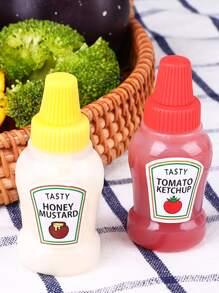 2pcs Mini Sauce Squeeze Bottle