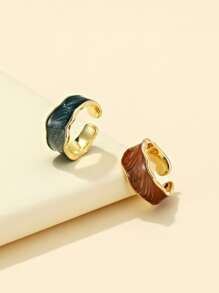 2pcs Minimalist Cuff Ring