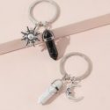 2pcs Moon Charm Keychain