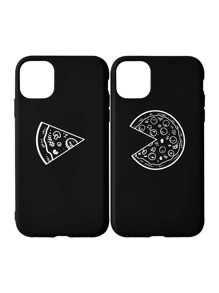 2pcs Pizza Pattern iPhone Case