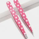 2pcs Polka Dot Eyebrow Tweezers