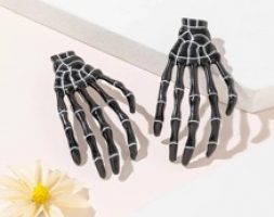 2pcs Skeleton Hand Design Hair Clip