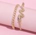 2pcs Snake Detail Bracelet