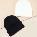 2pcs Solid Knitted Hat