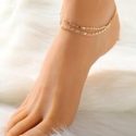 2pcs Solid Metallic Anklet