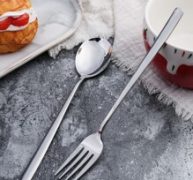2pcs Stainless Steel Spoon & Fork Set