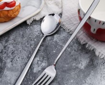 2pcs Stainless Steel Spoon & Fork Set