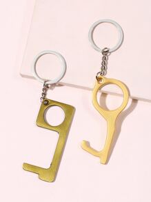 2pcs Structured Charm Keychain