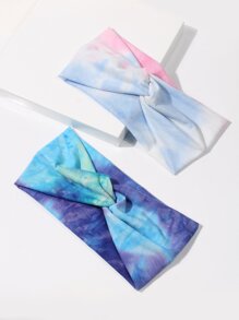 2pcs Tie Dye Hair Band