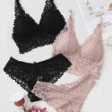 2sets Floral Lace Lingerie Set