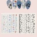 2sheets Coconut Tree Print Nail Art Sticker