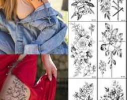 2sheets Flower Pattern Tattoo Sticker