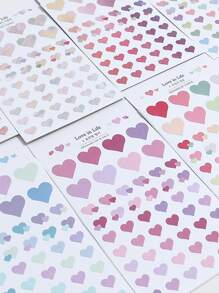 2sheets Heart Pattern Random Sticker