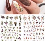 2sheets Leaf Print Nail Art Sticker