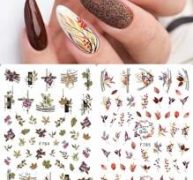 2sheets Leaf Print Nail Art Sticker