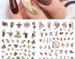 2sheets Leaf Print Nail Art Sticker