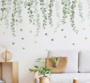 2sheets Plants Pattern Wall Sticker