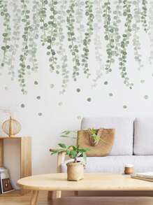 2sheets Plants Pattern Wall Sticker