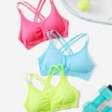 3 Pack Solid Crisscross Sports Bra