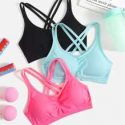 3 Pack Solid Crisscross Sports Bra