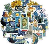 39pcs Oil Painting Pattern Sticker