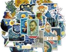 39pcs Oil Painting Pattern Sticker