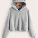 3D Design Patched Teddy Hoodie