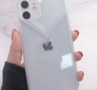 3D Heart Clear Phone Case