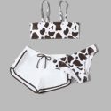 3pack Cow Pattern Bikini Swimsuit