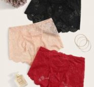 3pack Floral Lace Panty Set