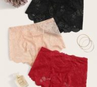3pack Floral Lace Panty Set