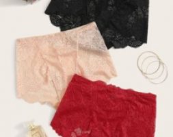 3pack Floral Lace Panty Set