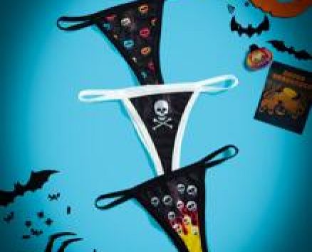 3pack Halloween Skull Print Panty Set
