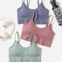 3pack High Support Spaghetti Strap Sports Bra