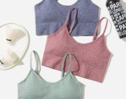 3pack High Support Spaghetti Strap Sports Bra