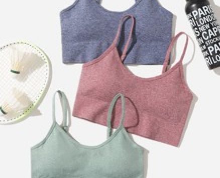 3pack High Support Spaghetti Strap Sports Bra