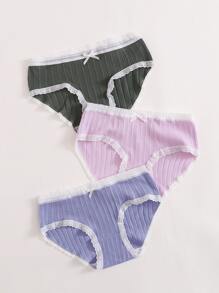 3pack Lace Trim Panty Set