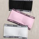 3pack Letter Bandeau Bra Set