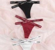 3pack Letter Criss Cross Panty Set