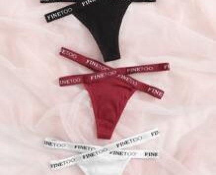 3pack Letter Criss Cross Panty Set