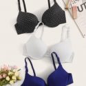 3pack Mixed Print Underwire Bra Set