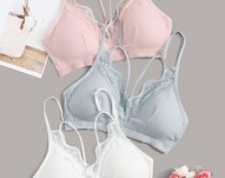 3pack Ribbed Bra Set