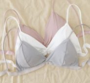 3pack Ribbed Triangle Bra Set