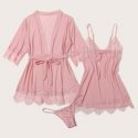 3pack Robe & Babydoll Set